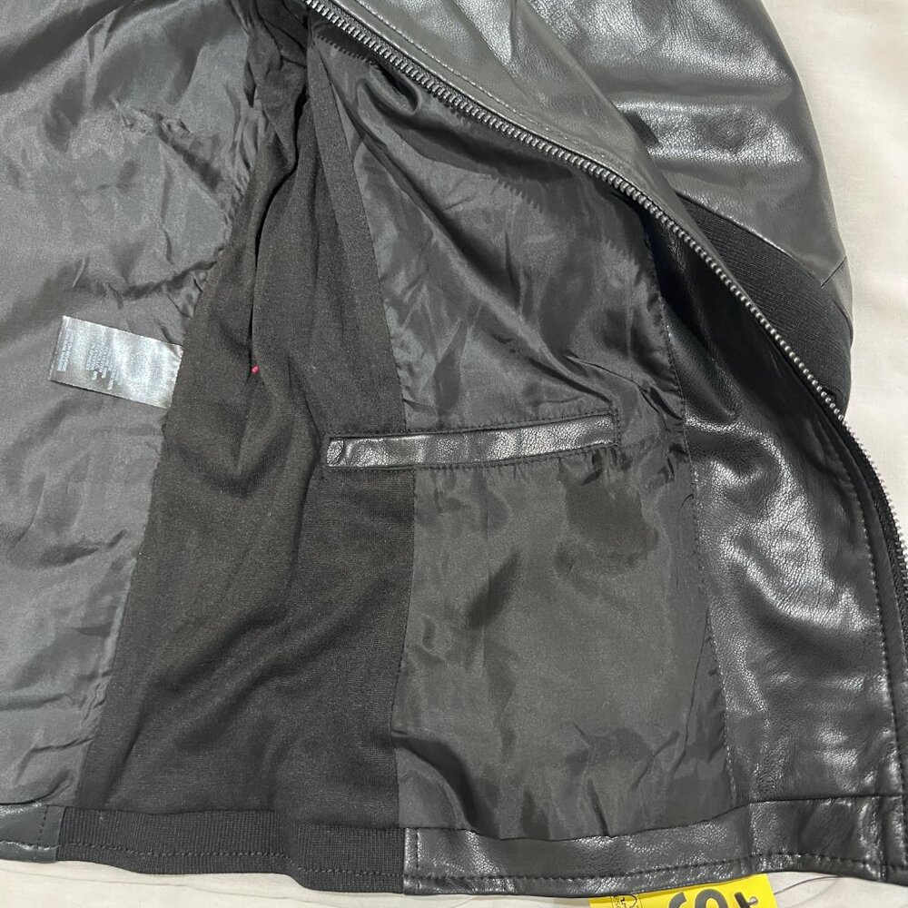 Women's Kenneth Cole Faux Leather Jacket - Black - Size Small - Picture 8 of 9